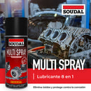 Lubricante multiusos 8 en 1. 400 ml. Soudal multi espray universal