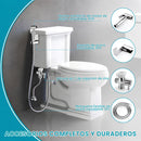 Ducha Sanitaria Tipo Teléfono de Acero Inoxidable 304 con Manguera 1.4m. Bidet de Mano para Inodoro con Válvula en T 3/8". Rociador Higiénico.