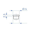 Tapa Para Tubitos De 12 X 1.5 Mm Espesor. 304 Satinadas.