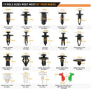 Clips de retención para autos, set de 425 piezas, 19 tipos de clip.