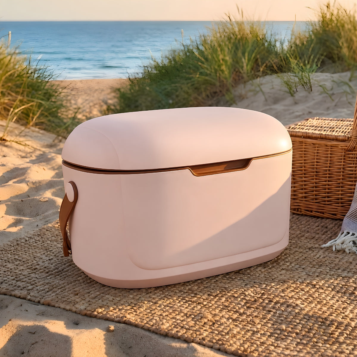 Cooler portátil ligero 20QT (19L) con aislamiento térmico, correa ajustable y retención de frío +24h (44.8×29.3×28.2cm) Hielera