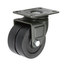 Rueda Giratoria Serie Pesada Hercules Enana 40 Mm 1 3/5" Capacidad Por Rueda 150Kg Nylon Negro