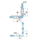 Clip vidrio-vidrio 90 Aleacion ZAMAC. Economico Acabado Satinado. Vida util 2-3 años