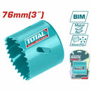 Broca cilíndrica HSS M3 Bi-Metal, Dientes variados 4-6TPI, diámetro 76mm.