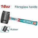 Martillo de goma 16oz Mango de Fibra de Vidrio No produce chispas.