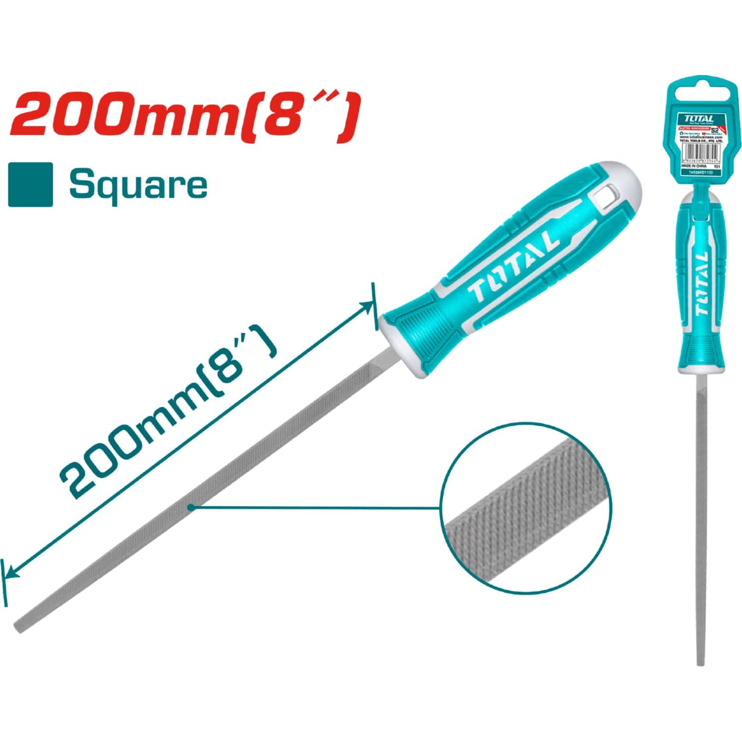 Lima Cuadrada Para Acero De 200 Mm. Calidad Del Acero T12.