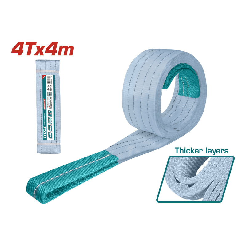 Eslinga ojo-ojo 4T x 4m. Ancho 120 mm