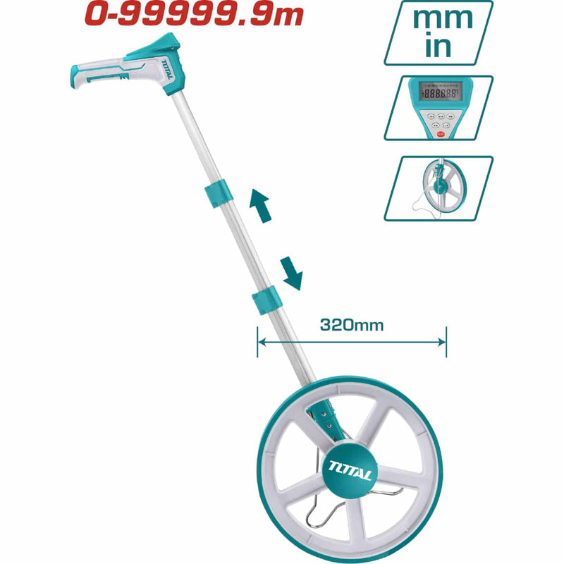 Odómetro De Rueda Con Pantalla Digital (Métrico / Pulgadas) Para Medir Distancias