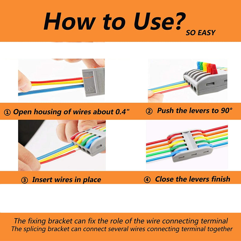 Conector eléctrico de empalme rápido. De 5 vías. (1 Und)