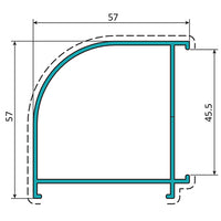 Serie Perimetral Abatible de 45 mm