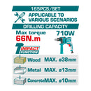 Drill Taladro Inalámbrico de 20V con set de 165 piezas de herramientas varias. Incluye batería y cargador. Juego de herramientas en maletin