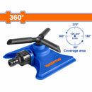 Aspersor de 3 brazos giratorio 360º. Con adaptador de herramientas de 3/4". Base de plástico. Para riego regar