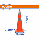 Cono de Tránsito con bandas reflectivas 900mm.