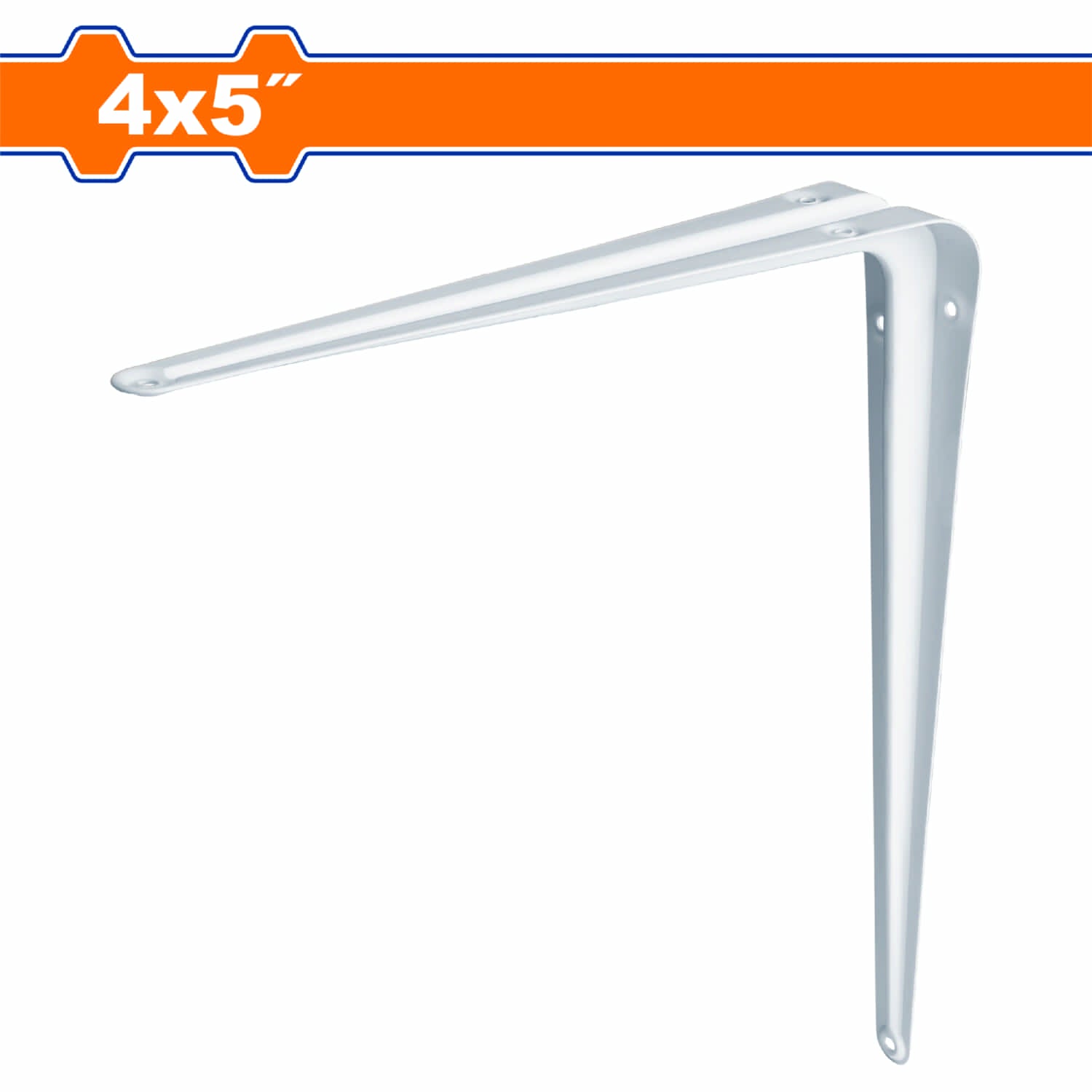 Soporte de Repisas 4 x 5". Esp: 0.8mm. Capac: 15Kg. 6 puntos de fijación. No incluye accesorios