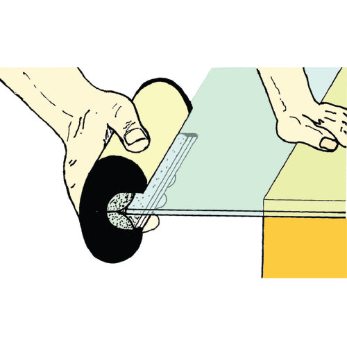 Suavizador de bordes filosos doble para vidrio de 3 a 15 mm.