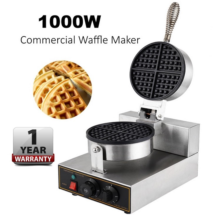 Plancha para waffles 110V 60htz 1.3 kw. Tipo redondo 430*250*260 mm