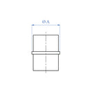 Conector tubo-tubo de 42.4mm.