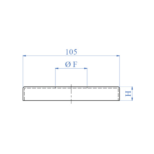 Tapa decorativa de piso para tubo de 42.4 mm . Acabado espejo316.