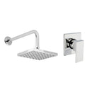 kit ducha para baño con regadera y monomando mezclador de palanca tipo cuadrado