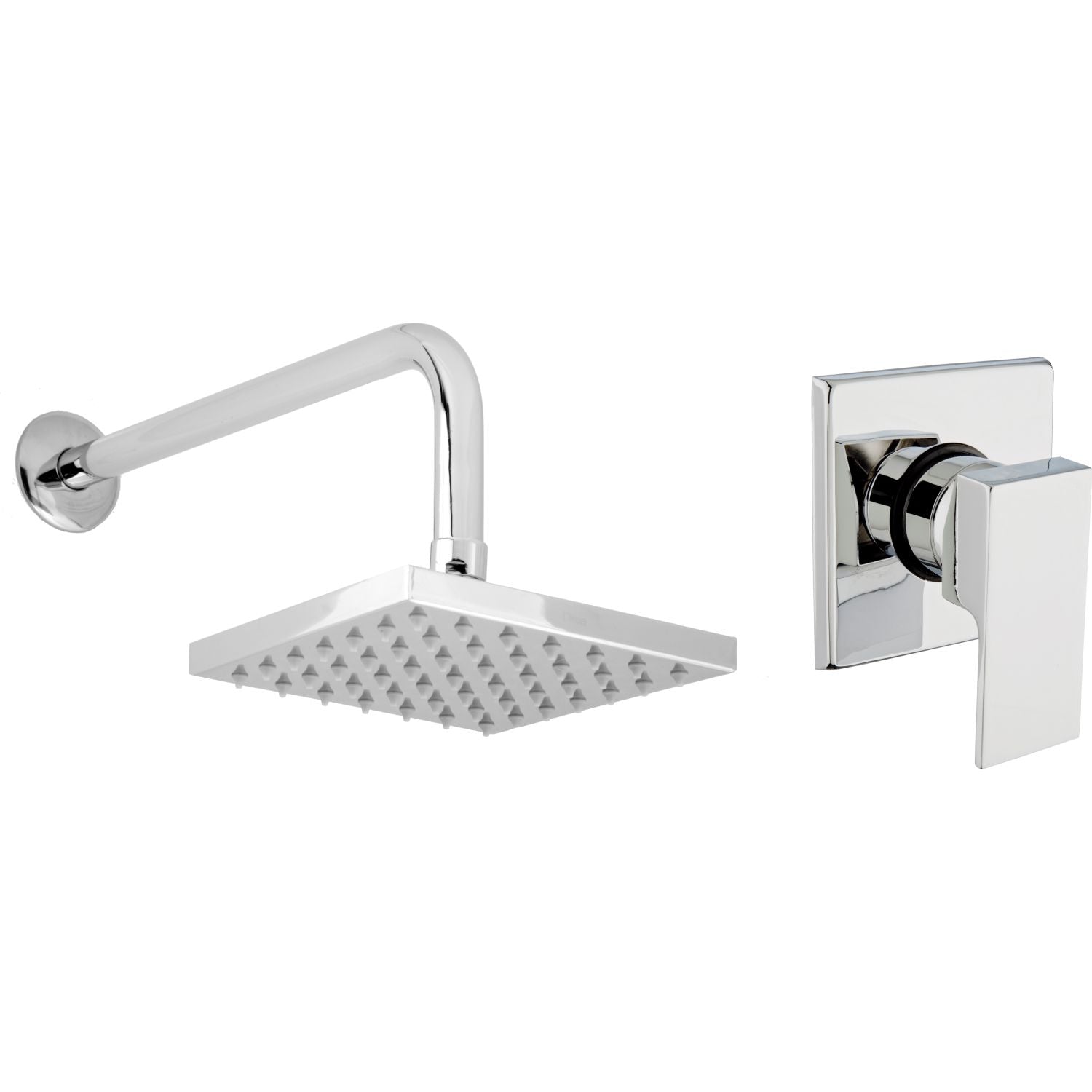 kit ducha para baño con regadera y monomando mezclador de palanca tipo cuadrado