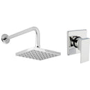 kit ducha para baño con regadera y monomando mezclador de palanca tipo cuadrado