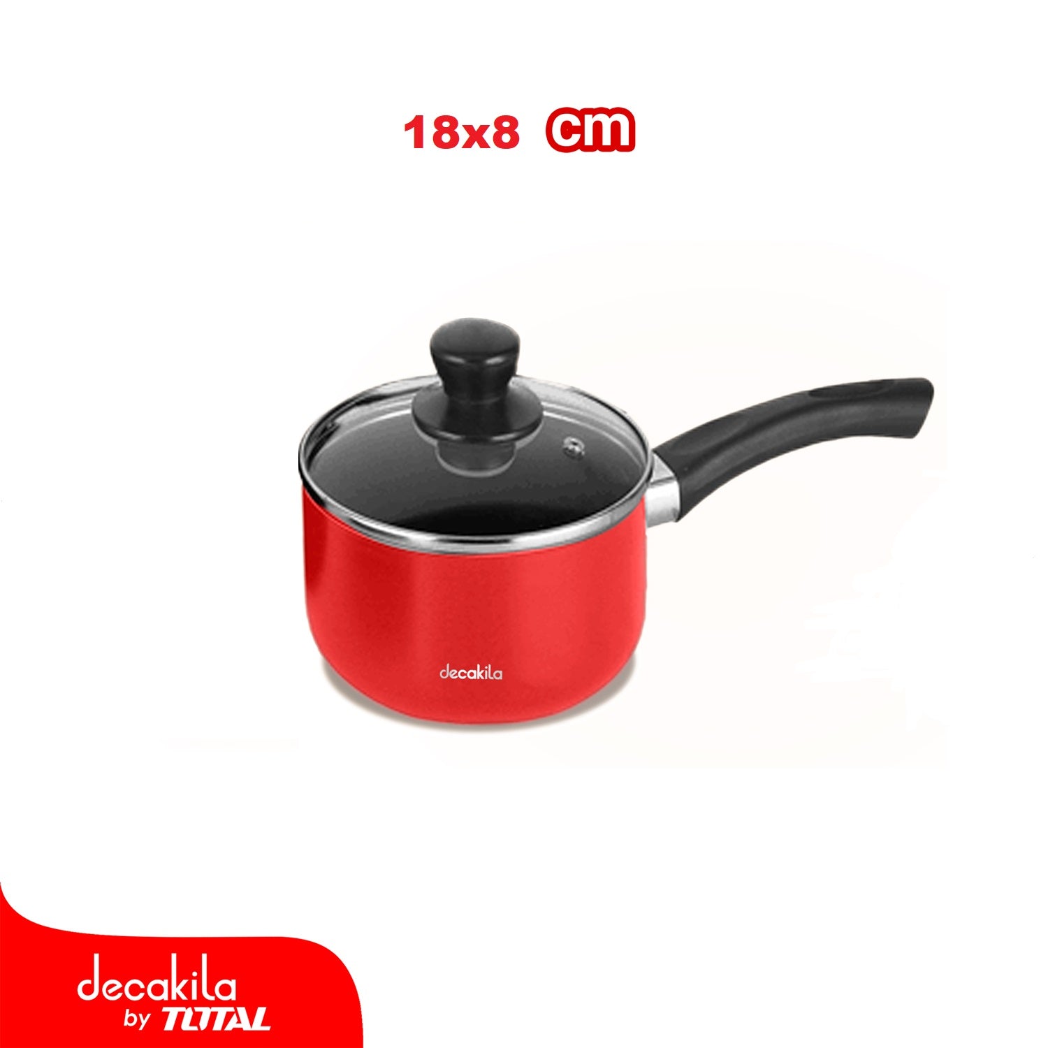 Olla con Tapa con doble revestimiento antiadherente. Aluminio. 2.0mm 18 x 8 cm