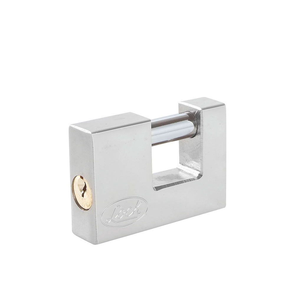 Candado acero cortina llave estándar 70mm cromo satin Lock