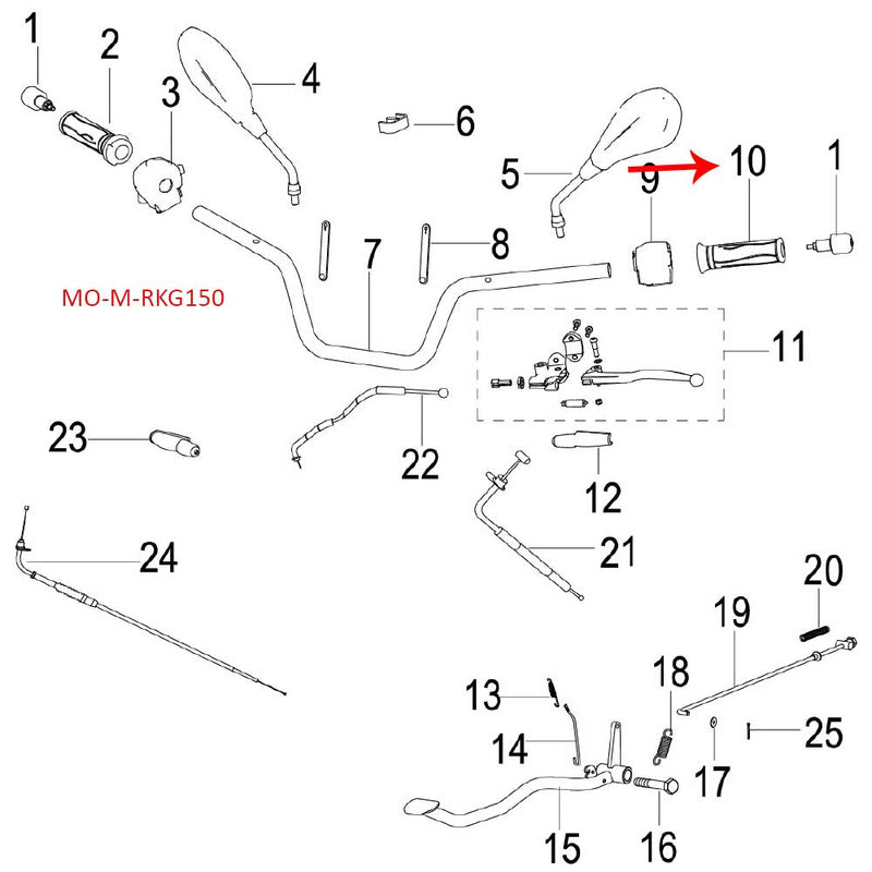 Empuñadura Del Embrague (RKG150)