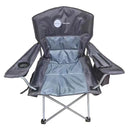 Silla plegable color gris de 50cm x 99cm x 99cm con cooler y portavasos