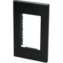 Placa 1 módulo negro 1/1 Surtek.