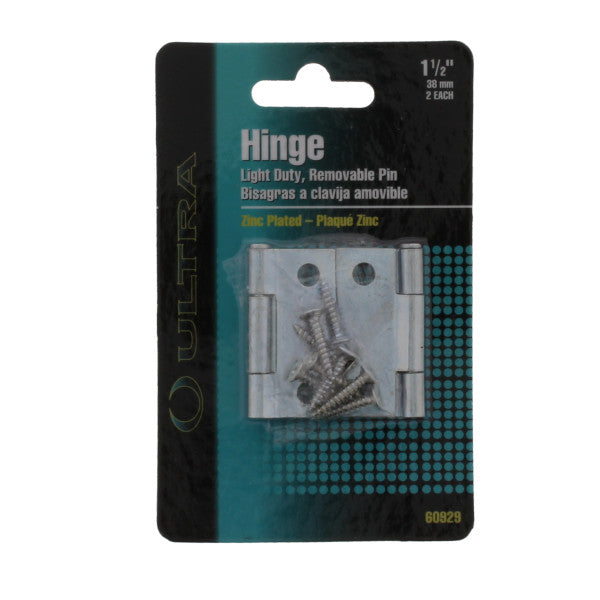 (Par) Bisagras de 1-1/2 " x 1-7/16" de acabado galvanizado