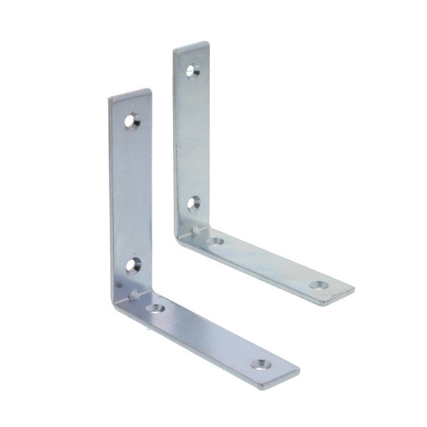 (Par) Escuadras de esquina de 90 grados galvanizadas de 4" x 7/8"