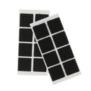 (16 piezas) Velcro de 3/4" en cuadros de color negro
