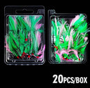 Señuelo de plumas anzuelo triple verde