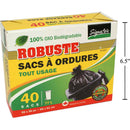 Bolsas para basura para exteriores de 40 piezas, 26 x 36 ", en caja.