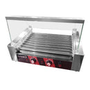 Plancha de 9 rodillos rotatoria para salchicha hot dog 900W. Doble control de temperatura (1 año)