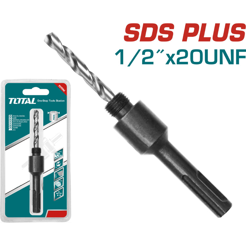 Adaptador para Broca Copa circular SDS Plus. 1/2 "-20UNF. 9/16 "(14 mm) a 1-3/16 "(30 mm)