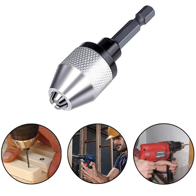 Portabrocas de vástago hexagonal de 1/4"