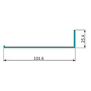 AR-13 Angulo Forma L De 4" X 1"  Espesor 1.6 Mm. Largo 5.85 Mts. Acabado Anodizado Bronce 15