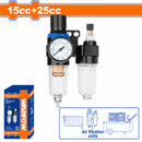 Regulador y filtro de aire para compresores (15cc+25cc) Finura del filtro:40µm. Entrada aire:1/4"