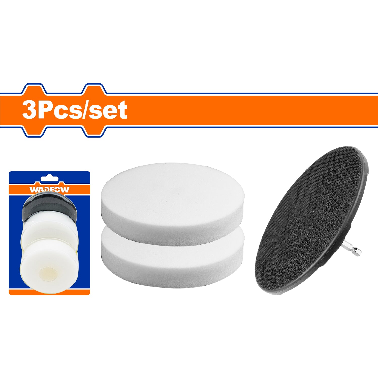 Esponjas suaves 3.5" 2 pzas. Ideal: Vidrio, granito y ligero. Incluye vástago 1/4" hexagonal.