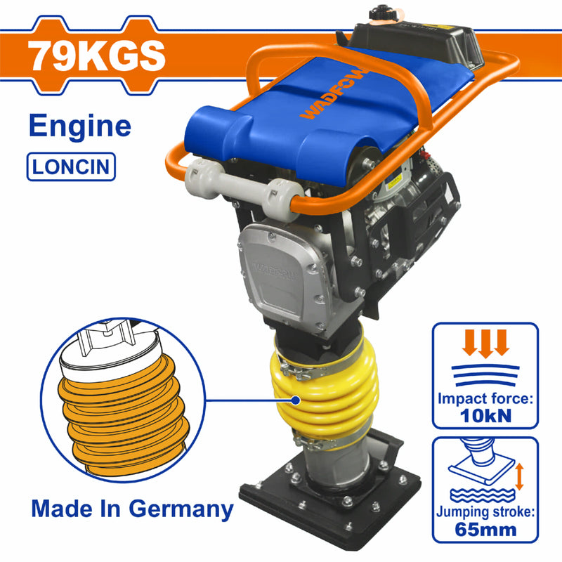 Apisonadora bailarina compactadora sapo a gasolina Motor 4.8Kw (6.5HP) 79 kg.
