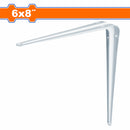 Soporte de Repisas 6 x 8". Esp: 0.8mm. Capac: 15Kg. 6 puntos de fijación. No incluye accesorios