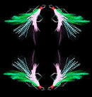 Señuelo de plumas anzuelo triple verde