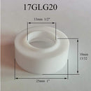 Kit de difusores de gas lens transparentes para soldadura tig antorcha WP 17/18/26 (kit 16 piezas)