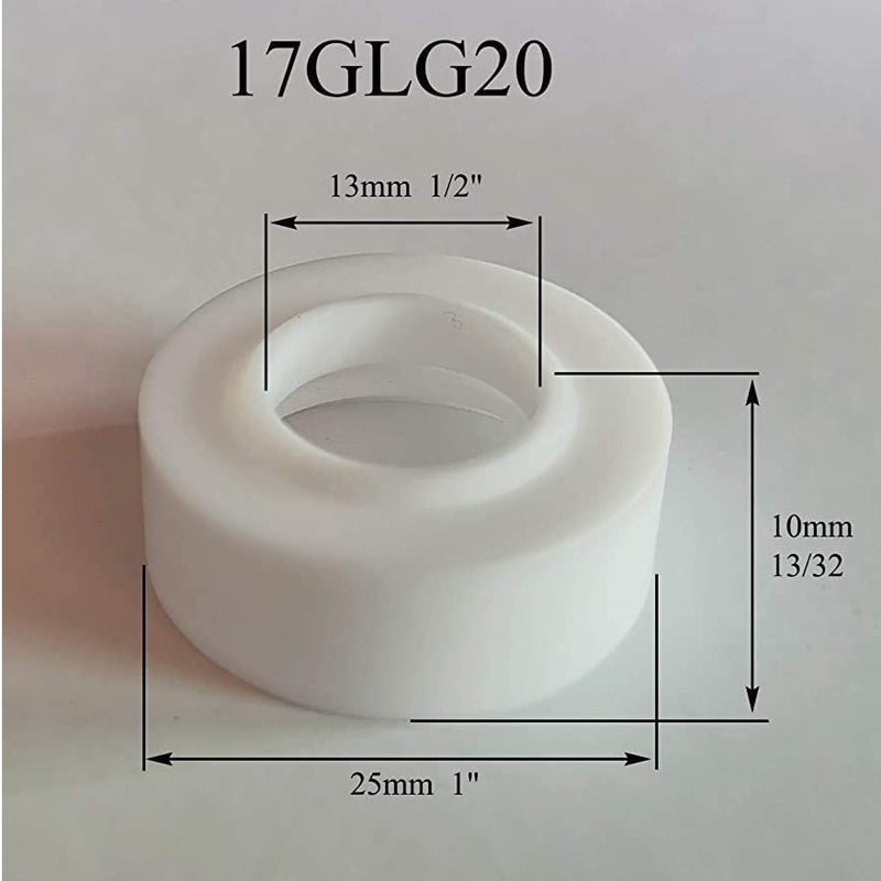 Kit de difusores de gas lens transparentes para soldadura tig antorcha WP 17/18/26 (kit 16 piezas)