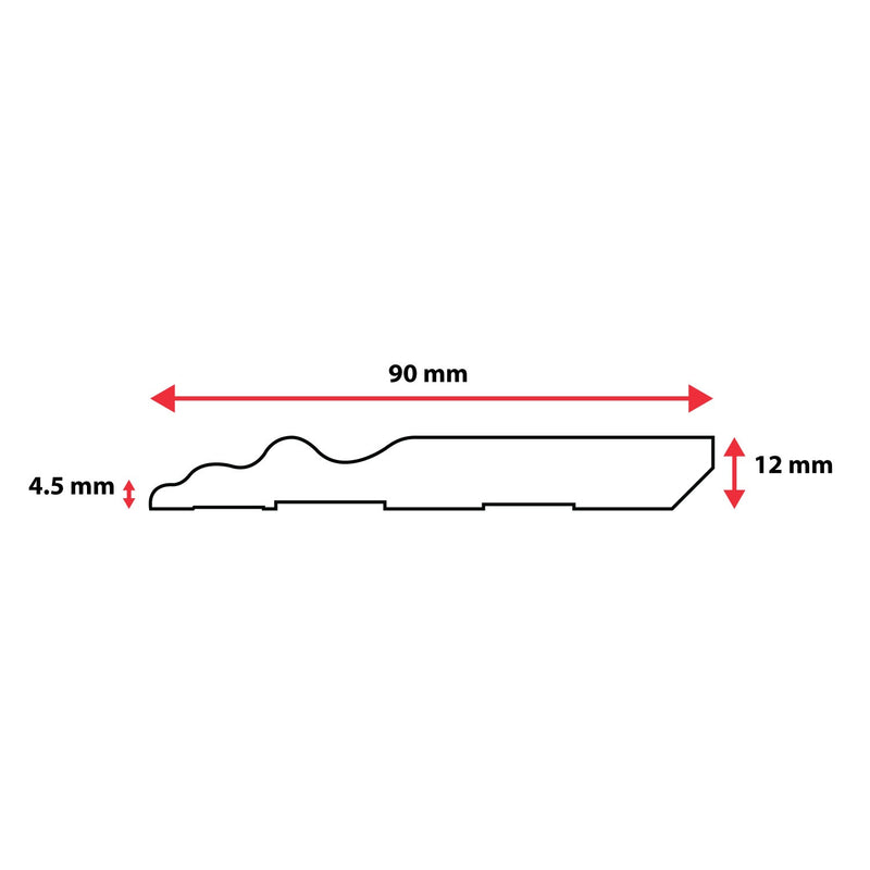 Zócalo PVC para piso SPC Bambú 90 x 2900 mm