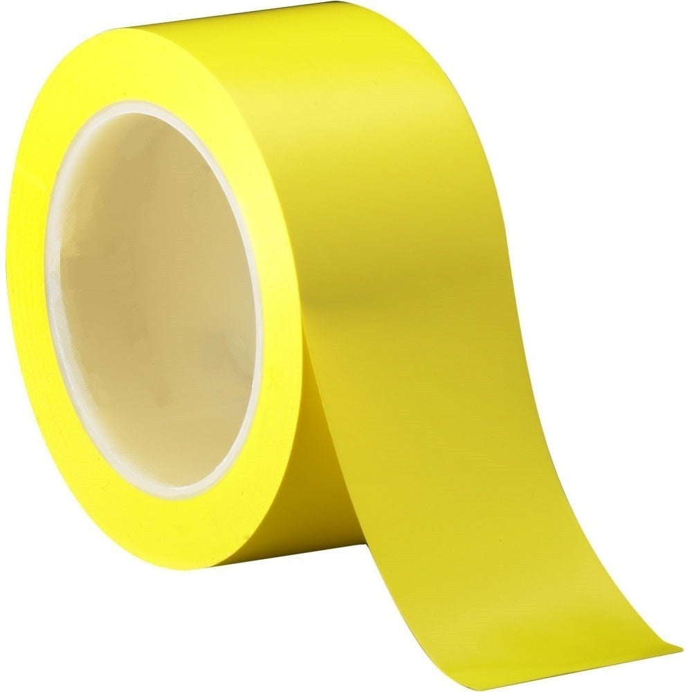 Cinta adhesiva de vinilo 3M para demarcacion de 2&quot; x 36 YD. Color amarillo