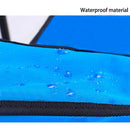 Silla plegable color azul de 50cm x 50cm x 80cm con portavasos