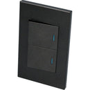 Interruptor con 2 apagadores negro 1/2 Surtek.